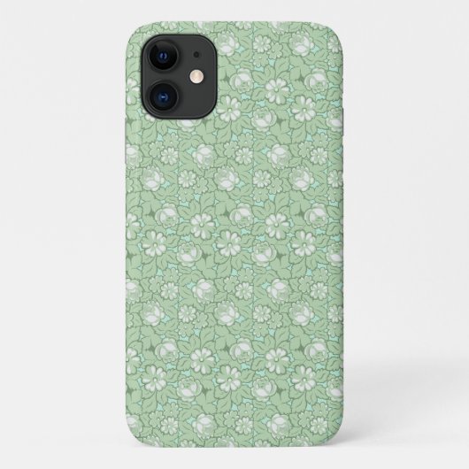 Roospatroon in lichtgroen Case-Mate iPhone case (Achterkant)