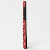 Roospatroon in rood Case-Mate iPhone case (Achterkant/links)
