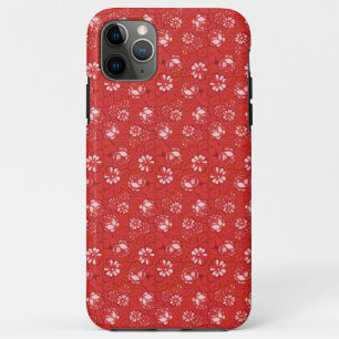Roospatroon in rood Case-Mate iPhone case