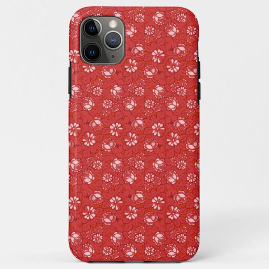 Roospatroon in rood Case-Mate iPhone case (Achterkant)