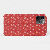 Roospatroon in rood Case-Mate iPhone case (Achterkant (horizontaal))