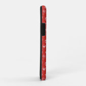 Roospatroon in rood Case-Mate iPhone case (Achterkant/rechts)