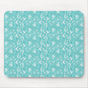 Roospatroon in turquoise muismat