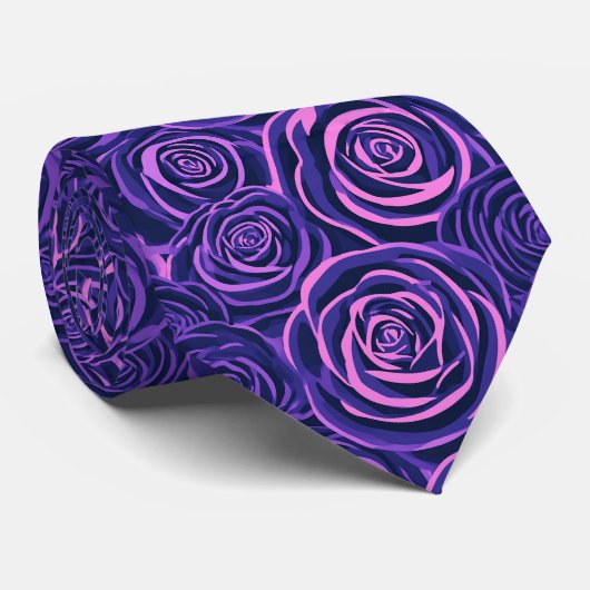 Roosprint Trouwjongens Budget Bruiloft Stropdas (Opgerold)