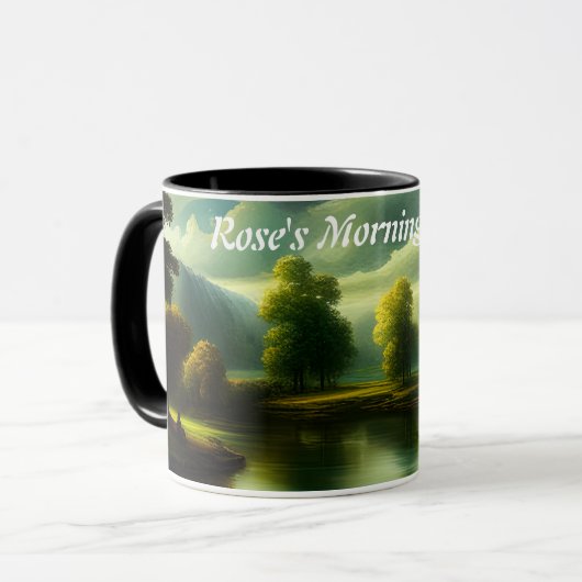 Roos's Morning Coffee Gepersonaliseerde Mok (Voorkant links)