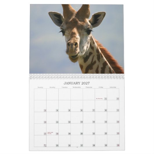 Roost-Afrikaanse kalender - Gepersonaliseerd (Jan 2027)