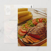 Roost van heerlijk rundvlees met maïs briefkaart (Voorkant / Achterkant)
