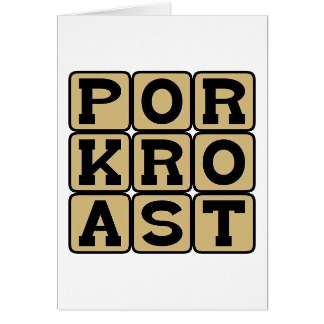 Roost varkensvlees, varkensdissel (Voorkant)