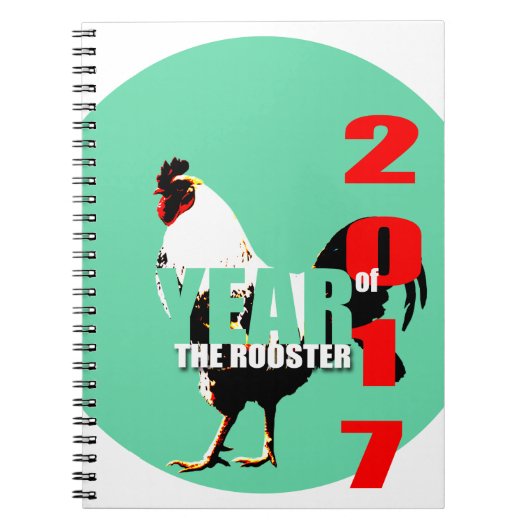 Rooster 2017 jaar in groen notitieboek (Voorkant)