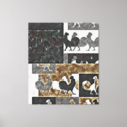 ROOSTER  #2 - Gewikkeld Canvas Afdruk (Voorkant)