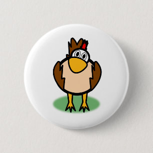 Rooster 2 ronde button 5,7 cm