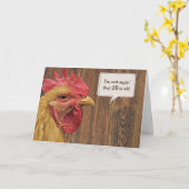 Rooster 50th Birthday Humor Kaart (Gele Bloem)