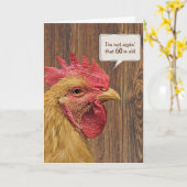 Rooster 60th Birthday Humor Kaart (Gele Bloem)