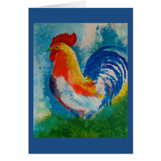ROOSTER AANGEPASTE KAART 5 X 7"