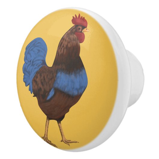 Rooster Aangepaste keramische knop schilderen (Rechts)