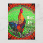 Rooster Abstracte Natuur Dank u Briefkaart (Voorkant)