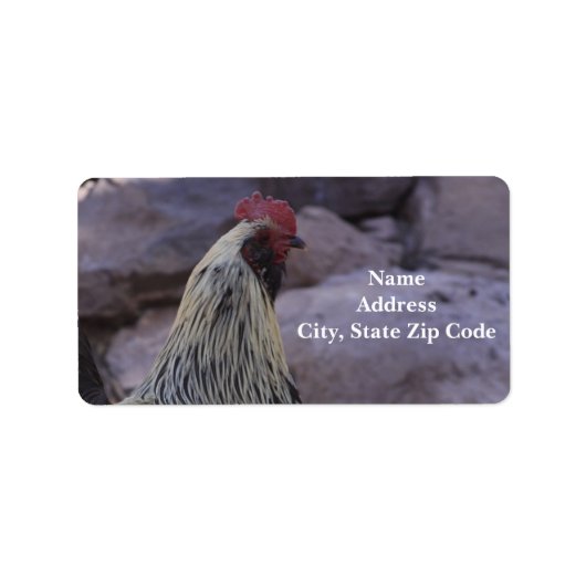 Rooster-Adresetiketten Etiket (Voorkant)