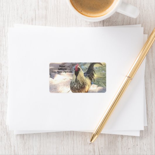 Rooster-Adresetiketten Etiket (Insitu)