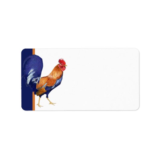 Rooster-adreslabel Etiket (Voorkant)