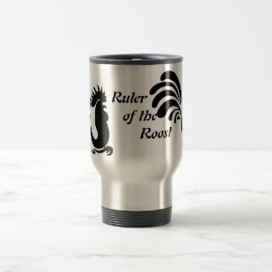 Rooster Aluminium Travel Mug (Ruler of the Roost) Reisbeker