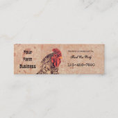 Rooster Antiek Boerderij Mini Visitekaartje (Voorkant)