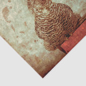 Rooster  Antiek Boerderij van de Typografie Tissuepapier (Detail)