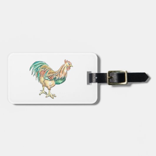Rooster Art Bagagelabel (Voorkant horizontaal)