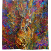 Rooster Art: Een verwekt sterstuk Douchegordijn (Voorkant)