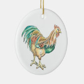 Rooster Art Keramisch Ornament (Rechts)
