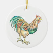 Rooster Art Keramisch Ornament (Voorkant)