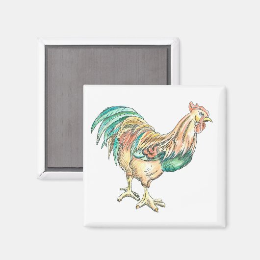 Rooster Art Magneet (Voorkant / Achterkant)