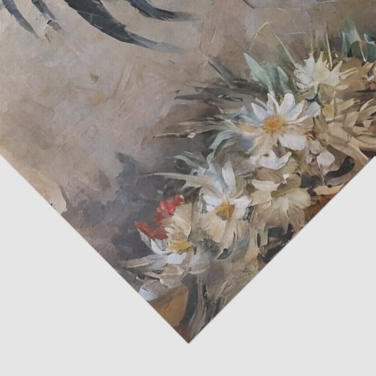 Rooster Art Olieverfschilderij Decoupage Tissuepapier (Detail)