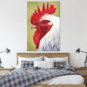 ROOSTER ART PRINT 3 PANEL STRETCHED CANVAS (Insitu (Slaapkamer))