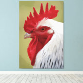 ROOSTER ART PRINT STRETCHED CANVAS (Insitu (Houten vloer))