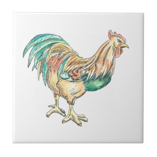 Rooster Art Tegeltje (Voorkant)