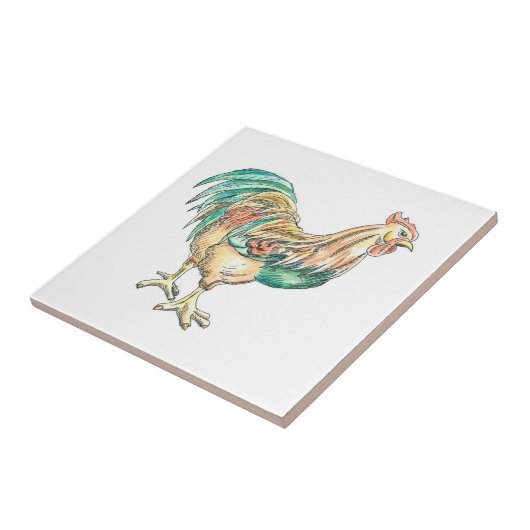 Rooster Art Tegeltje (Zijkant)