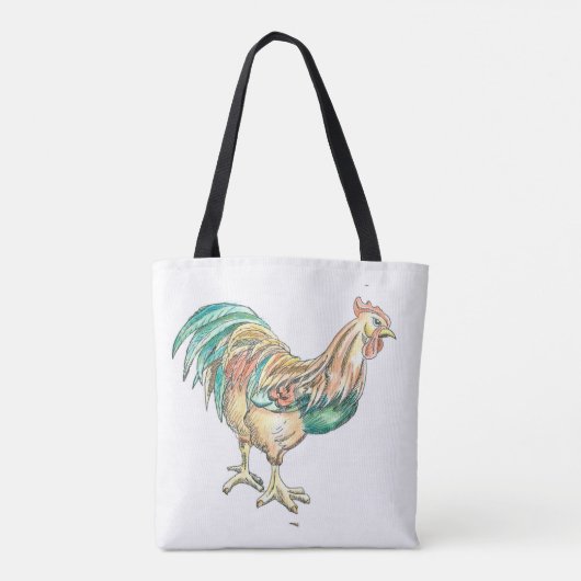 Rooster Art Tote Bag (Achterkant)