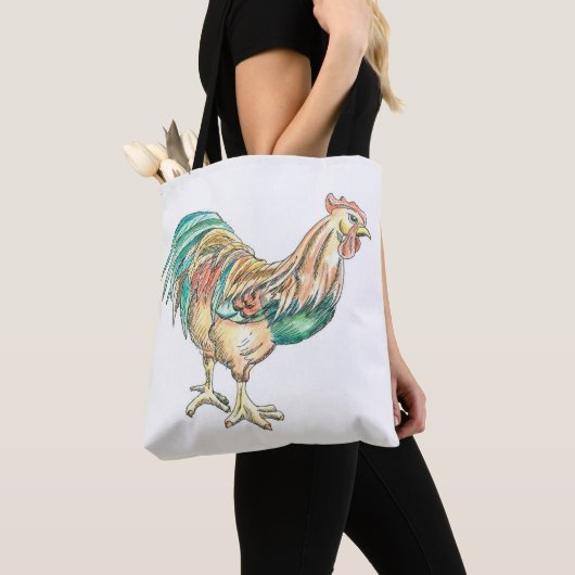 Rooster Art Tote Bag (Dichtbij)