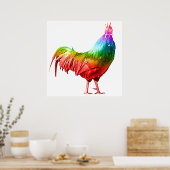 Rooster Artwork voor Decor Wall Art Poster (Keuken)