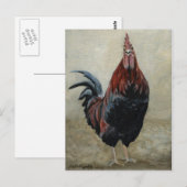 Rooster Attitude Art Briefkaart (Voorkant / Achterkant)