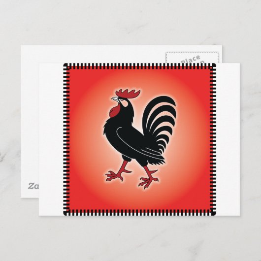 Rooster Attitude Briefkaart (Voorkant / Achterkant)