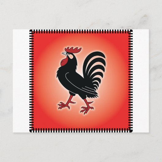 Rooster Attitude Briefkaart (Voorkant)