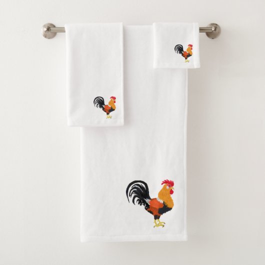 Rooster Bad Handdoek (Insitu)