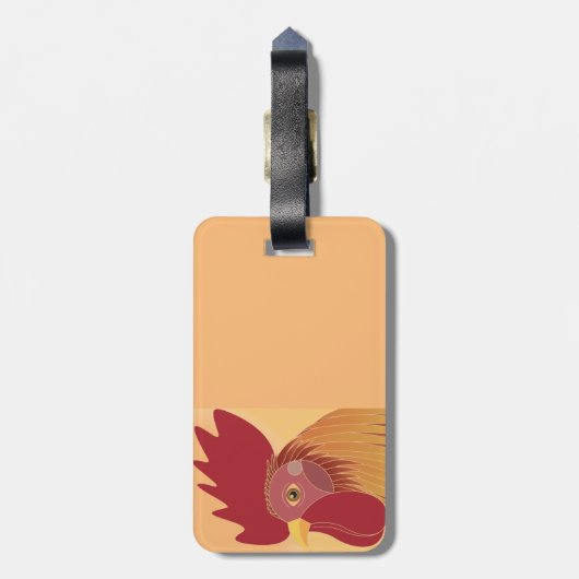 Rooster Bagagelabel (Achterkant verticaal)
