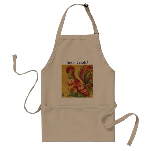 Rooster Best Cook, Frans land. Apron Standaard Schort (Voorkant)