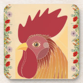 Rooster Beverage Coaster Bier Onderzetter (Voorkant)