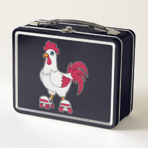Rooster bij gealigneerde schaatsen met Rollerschaa
