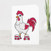Rooster bij gealigneerde schaatsen met Rollerschaa Kaart (Voorkant)