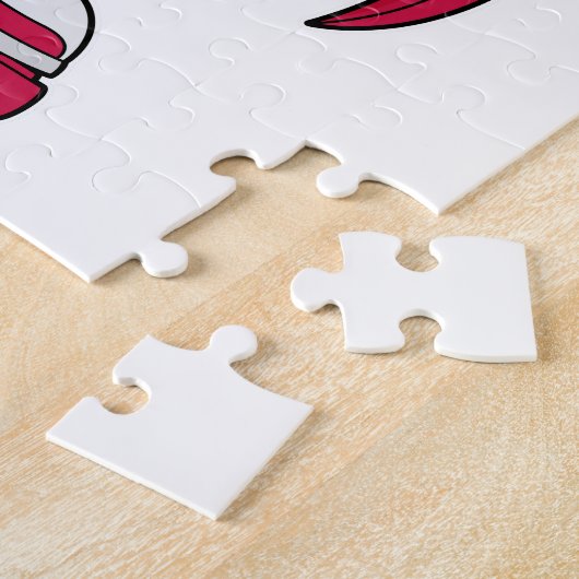 Rooster bij gealigneerde schaatsen met Rollerschaa Legpuzzel (Zijkant)