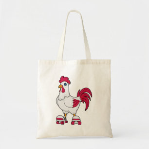 Rooster bij gealigneerde schaatsen met Rollerschaa Tote Bag